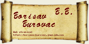 Borisav Burovac vizit kartica